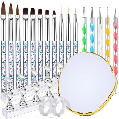 FANDAMEI Nail Art Pens, Nail Art Tools, Nail Design Tools, Nail Stuff - color: Transparent Glitter