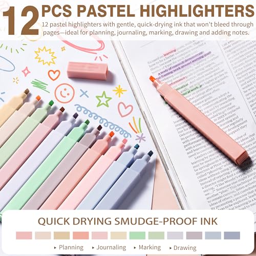 62PCS Aesthetic School Supplies Cute Back to School Supplies Stationary Set - color: Pink Strawberry