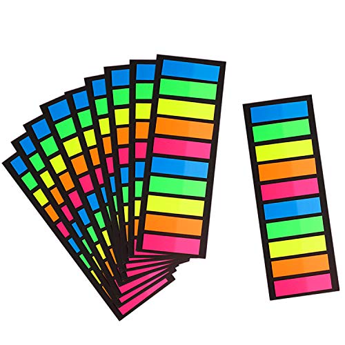 Morepack 2000 Pieces Sticky Tabs, Colored Sticky Note Index Tabs - style: Rectangular