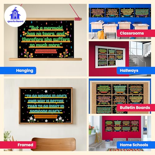 Quarterhouse 7 Poster English Literature Motivational Classroom Set - color: Literature Motivational