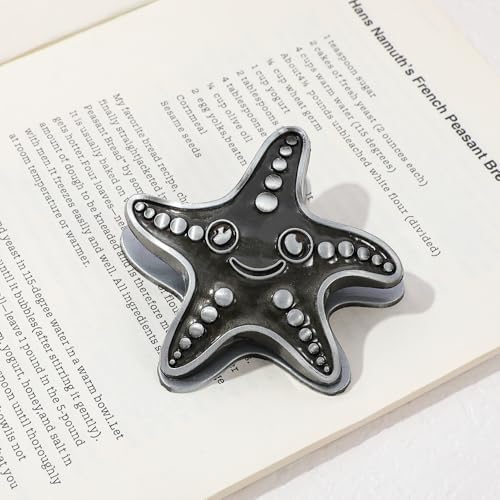 Vintage Ocean Bookmark Clip, 4 Color Starfish Shell Octopus for Book Lovers - color: Starfish Style B