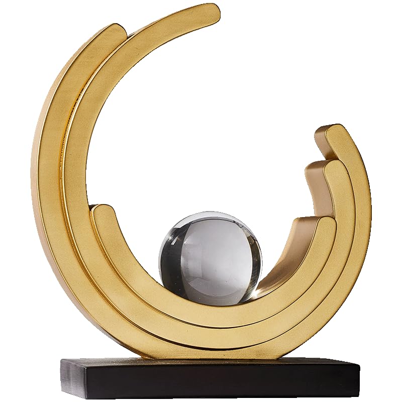 AWNR Modern Abstract Art Sculpture Living Room Aesthetic Decor - color: Gold