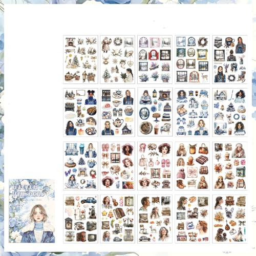 TIAMECH Winter Whispers Christmas Girl Sticker Book - color: Winter Whispers