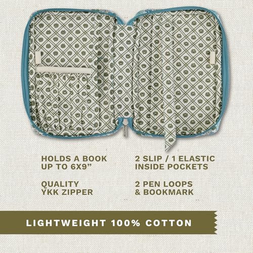 Bella Taylor Small Bible Cover, Quilted Bible Case, Delicate Floral Blue - color: Delicate Floral Blue, size: Small