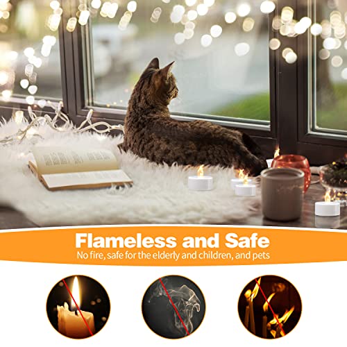 KOABY 48 Pack Warm White LED Tea Lights, Last 100H+ - color: Warm White, size: 48 Pack