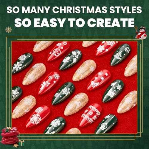 Beetles Snowflake Nail Art Stickers 30 Sheets 3D Nail Stickers - color: G-White-30-2