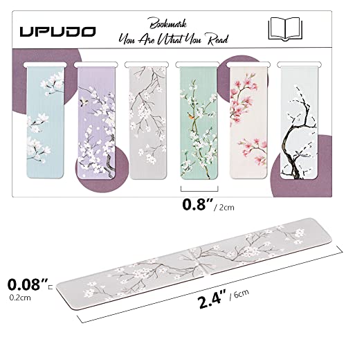 UpUDo 12 Pack Magnetic Bookmark, Book Marker Clip for Teachers, Students, Book Lovers, Printing on 2 Side - color: Style J