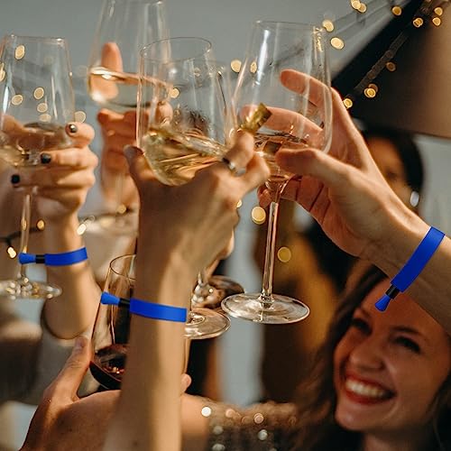 100 Pcs Cloth Wristbands, Disposable Wristbands for Events(Blue) - color: BLUE