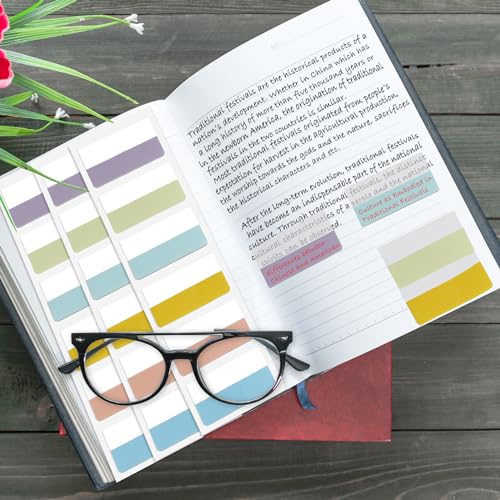 Potanro Sticky Tabs 360pcs Color Tabs for Notebooks 1.8 Inch Book Tabs Writable Annotation Tabs Repositionable Page Tabs Flags Page Markers Labels for Notebooks, Filing, Classification (Large) - size: Large