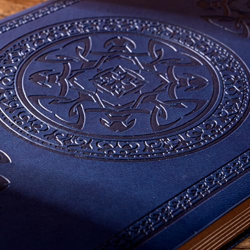 CAGIE Journal for Men Women Vintage Leather Diary Journaling Notebook, Blue - color: A-blue, size: A5