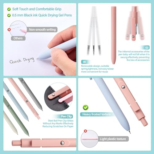 Jutom 39 Pcs Aesthetic Book Annotation Kit,Khaki,Cute Style - color: Khaki, style: Cute Style