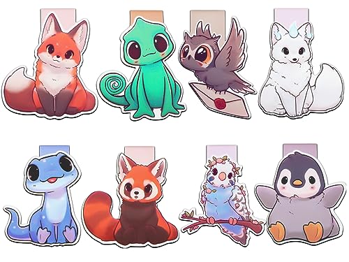 Cute Magnetic Bookmarks, Animals Book Page Markers, Book Marks for Kids Book Lovers Students Teachers Reading