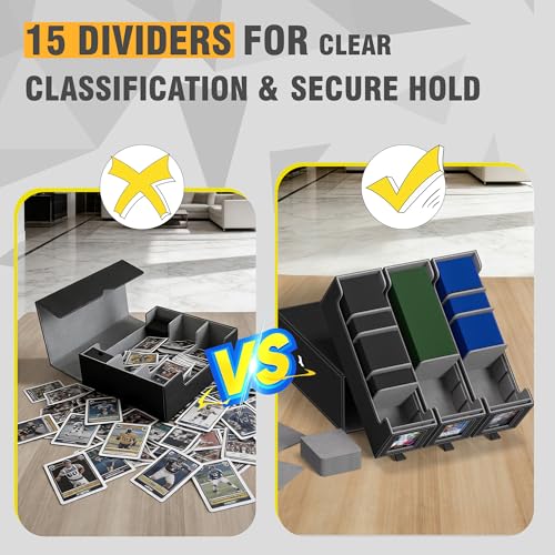 3-Drawer Trading Card Storage Box Holds 2500+ Cards (Gray) - color: Gray