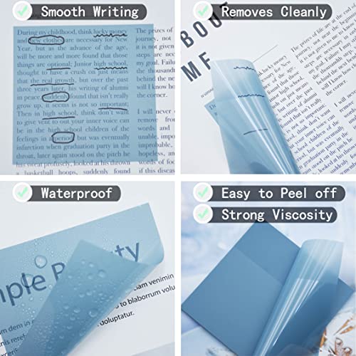 YOUDEFUL 800Pcs Transparent Sticky Note, 3"x3" Clear Sticky Note, Morandi - size: Square Morandi