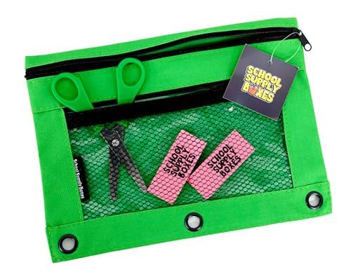 School Supply Boxes | 17" (Black or Clear) Backpack Bundle for (Elementary, Intermediate, or High School) - color: Black, style: High School