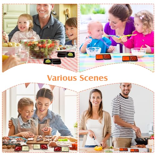Gejoy 12 Pcs Dual Dipping Sauce Bowls Soy Sauce Dish Bowls, Black - color: Black