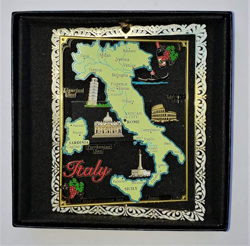 Italy Brass Christmas Ornament Landmarks Travel Souvenir Gift