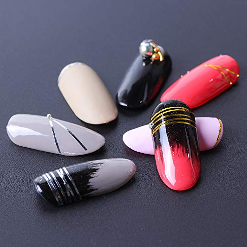 Artdone 38Pcs Nail Striping Tape Lines Kit With Nail Art Pens Dotting Tools And Liner Brushes For Gel Polish Small Detail Drawing Design Paint - color: 38Pcs Color Set