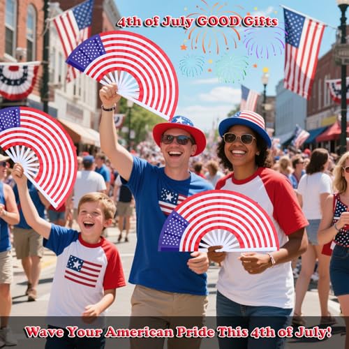American Flag Fan-Folding Hand Fans-13 inch Large Rave Fan Popping Fan Clacking Fans for Line Dancing Outdoor,Wedding,Party,Decoration (American Flag,2 Packs) - color: American Flag