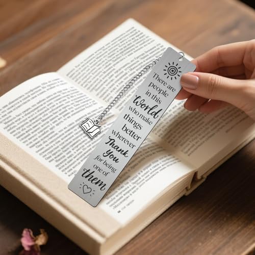 Peacoblue Thank You for Being One Metal Bookmark, Book Mark for Readers - style: Thank You for Being One of Them