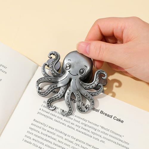 Vintage Ocean Bookmark Clip, 4 Color Starfish Shell Octopus for Book Lovers - color: Octopus Style B
