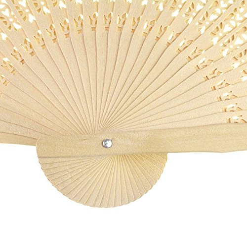Sandalwood Hand Fans Set of 50 Folding Wedding Favor Gifts abanicos - color: Generic-50pcs