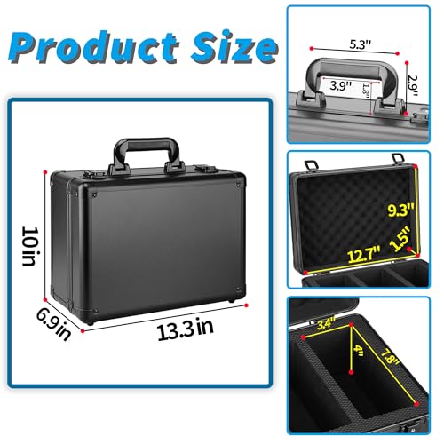 QTYORD Graded Card Storage Box for PSA CSG BGS SGC, Sports Trading Card Case Fits Magnetic Cards Holder and Top Load, Psa Slab Case for Graded Cards