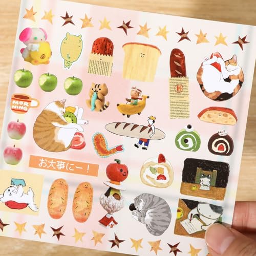 TIAMECH Dreamy Tales Green Japanese Food Stickers Book - color: Dreamy Tales