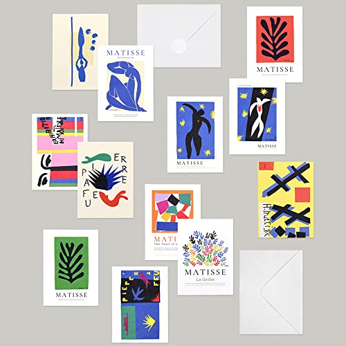 Monolike Day-by-day Card, Henri Matisse Painting ver.1 - Mix 36 Mini Single cards, 36 envelopes, 36 stickers Package - color: Henri Matisse Painting ver.1