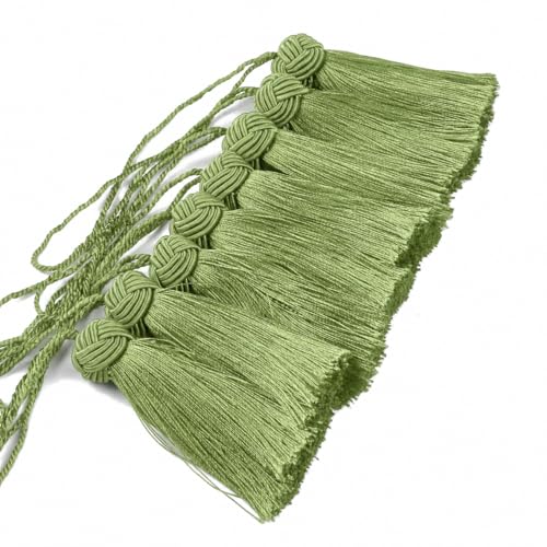 BEL AVENIR 8 Pcs Elegant Polyester Key Tassel Colorful Craft Tassels Charms - color: Green