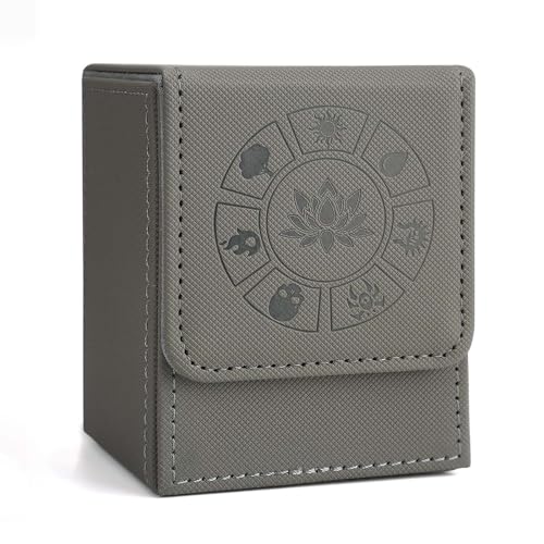 Arkeiliy MTG Deck Box 110+ Storage Sleeved Cards for Magic Commander - color: Grey III