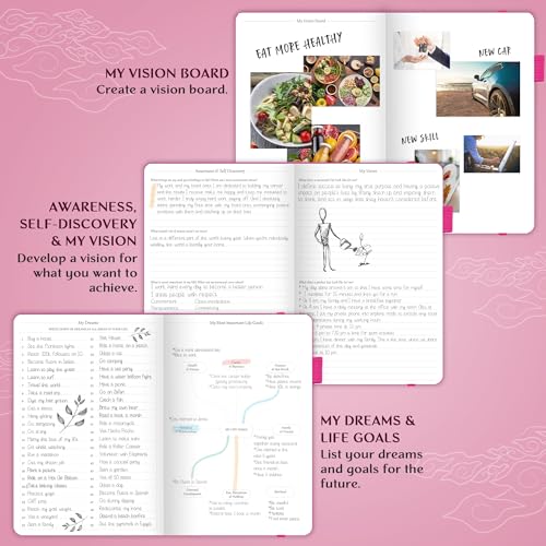 Legend Planner Undated, Weekly & Daily Goal Journal, A5 Hot Pink - color: Hot Pink Gold (Undated), size: A5 (5.5'' x 8.3'')