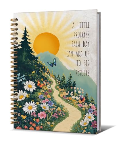 Result Notebook for Women-Inspirational Daily Journal For Men Friends Gifts On Birthday Christmas Mother's Day, Travel Business Work College Ruled Lined Gold Spiral Bound Hardcover,5.8"x8.3" - color: Big result