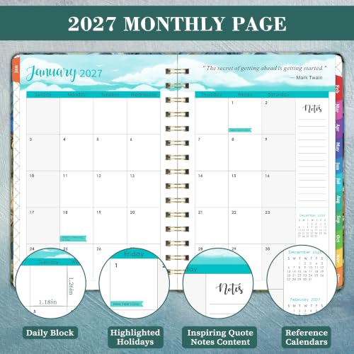 2027 Planner - 2027 Weekly and Monthly Planner, Jan 2027 - Dec 2027, 6"x8"