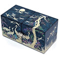 MADDesign Mother of Pearl Twin Cubes Jewelry Box Crane Pine Tree Blue - color: Blue