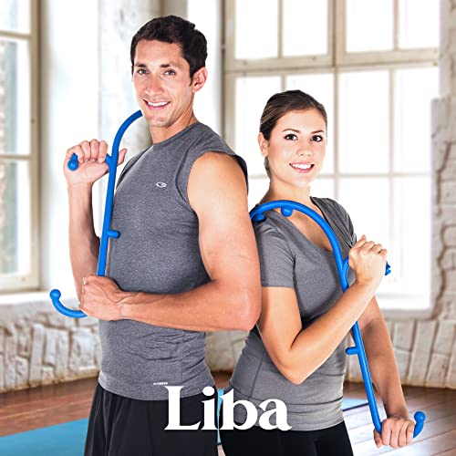 LiBa Back and Neck Massager 2-Pack Trigger Point Hook Therapy Blue - color: F. Blue (2 Pack)