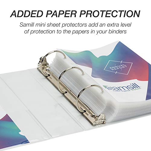 Samsill Economy 2 Inch Mini 3 Ring Binder, Round Ring Binder, Holds 5.5 x 8.5 Inch Documents, Customizable Cover, 2" View, Single, White - color: White, size: 2" View, style: Single