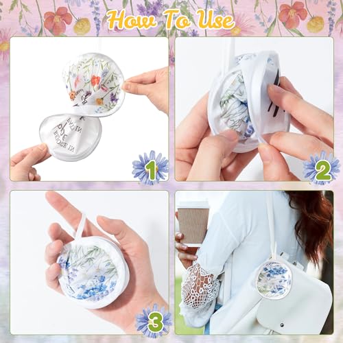 R HORSE 50Pcs Christian Church Fans Bulk Wildflower Folding Handheld Fan - color: Wildflower