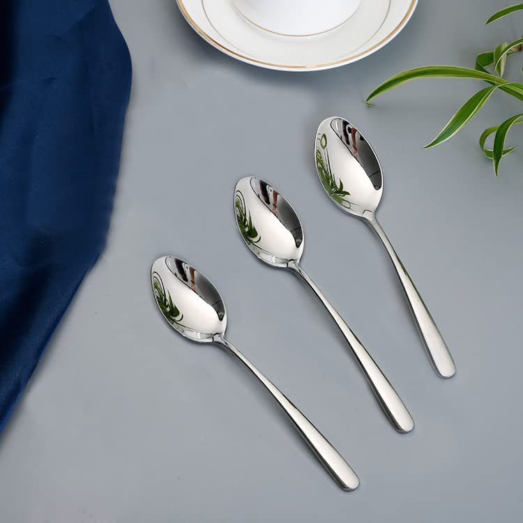 HaWare 12-Pieces Teaspoons, Heavy Duty Stainless Steel 6.7 Inches Small Spoons, Modern & Elegant Design, Mirror Polished, Dishwasher Safe