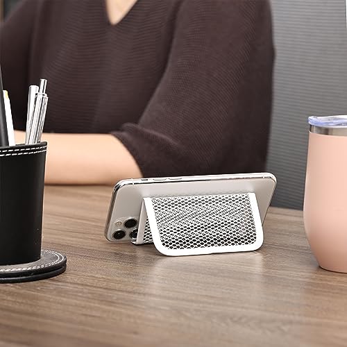 Mr. Pen- Metal Mesh Business Card Holders, 3 Pack, White - color: White