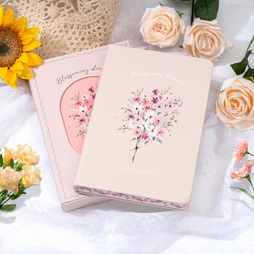 MINICAGIE Lined Floral Journal Notebook for Women 192 Pages A5 - color: Yellow2