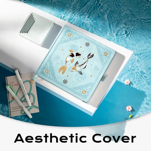 TIEFOSSI Dotted Square Journal Notebook 160 Pages for Women & Men(8 x 8) - color: Light Blue, size: Square-Dotted