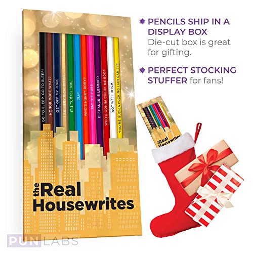Glam Writes Colored Pencils, 12 Foil-Stamped Gift Set - style: The Real Housewives
