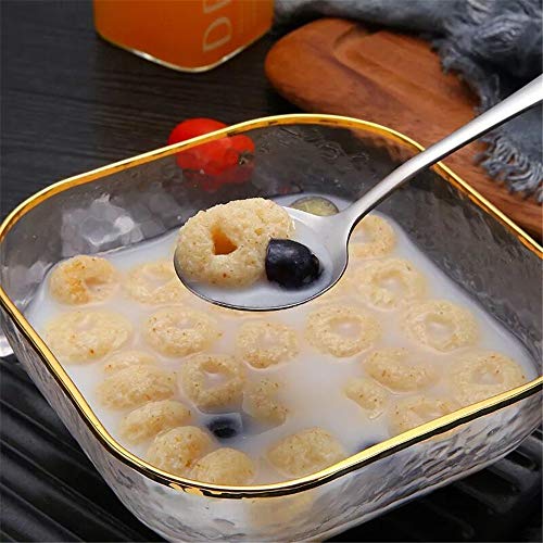 Soup Spoons, 8pcs Stainless Steel Spoons Heavy-Weight Round Spoon Flatware - size: 8 pcs