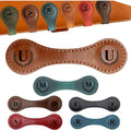Personalized Magnetic Leather Bookmark, 26 Letter Initial Bookmarks, Multi-Functional for Women, Teachers, Book Lovers (U, Light Brown) - color: Light Brown, size: U