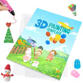 3D Pen Painting Drawing Book, 40 Pattern Thick Paper Templates - color: Happy Time