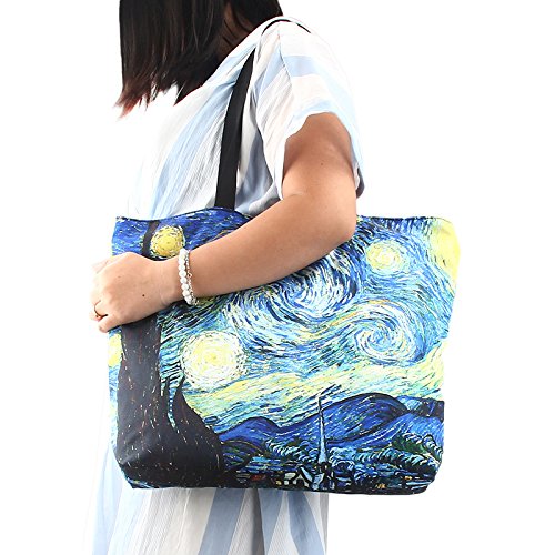 Beach Tote Bags Travel Shopping Bag With Zippered for Women - color: Sb-6004