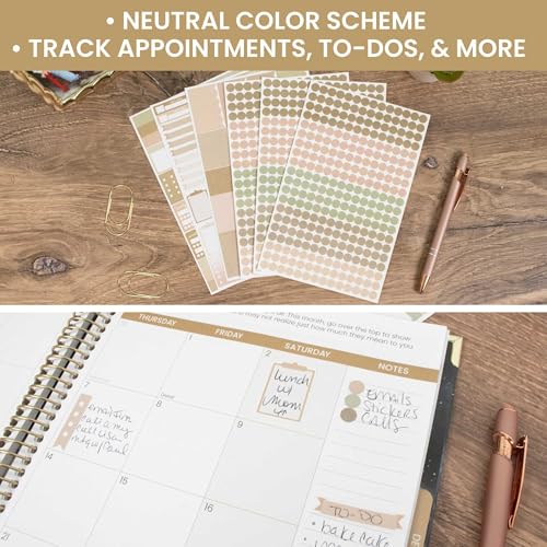 bloom daily planners Color Coding Planner Stickers - Muted Neutrals 1/4" Minimalist Dot Labels - Six Sheets, 1000+ Stickers Per Pack! - Aesthetic Boho - color: Aesthetic Boho