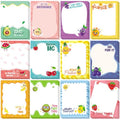 Chiisong 12 Pcs Fun Inspirational Sticky Notes Fruit Notepads - style: Motivational Fruit