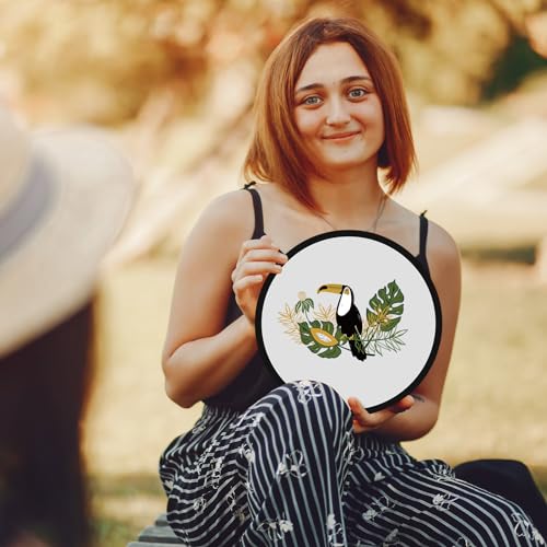 Gejoy Foldable Flying Disc Handheld Fan with Bag - color: Black and White